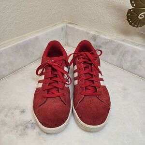 Adidas BB9597 Red Suede Sneakers Men's Size 9 White Stripes Casual Shoes